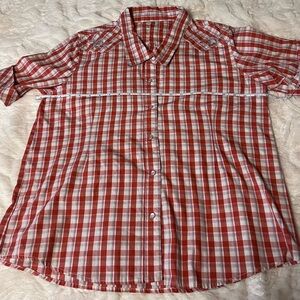Bit & Bridle Red and White Plaid Men's Shirt